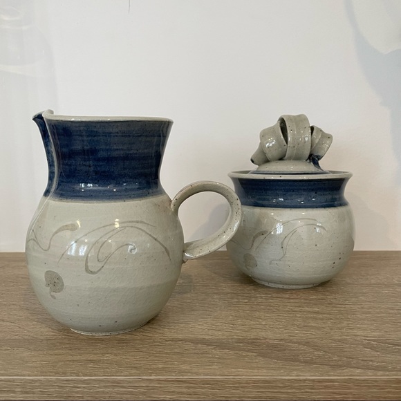 Vintage Handcrafted signed Pottery Set - Picture 1 of 10